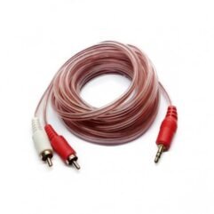 CABLE AUX. AUDIO TRANSPARENTE 5MTS JUPITER RCA-2X1 TR 5