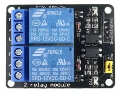 MODULO RELAY 2 CANALES 5V 10A CON OCTAACOPLADOR PARA ARDUINO ROB-007 DST