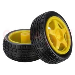 RUEDA P/MOTORREDUCTOR AMARILLO D 65MM ROB-059
