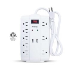 REGLETA CON SUPRESOR DE PICOS Y X2 USB MAVIJU EL130003