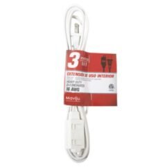 EXTENSION ELECTRICA RESIDENCIAL 5 MT 2X16AWG BLANCO MAVIJU EL130009