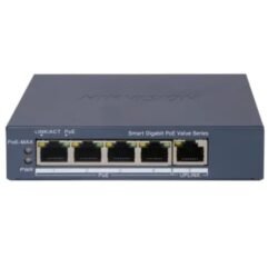SWITCH POE 4 CH + 1 CH 10/100/1000MB 45W DS-3E1505P-EI/M