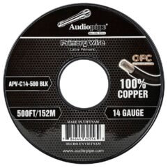 ROLLO DE CABLE ELECTRICO AUTOMOTRIZ NEGRO 152.4 MTS N°14 AP-14-500BLK
