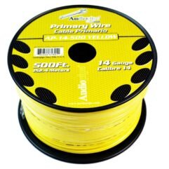 ROLLO DE CABLE ELECTRICO AUTOMOTRIZ AMARILLO 152.4 MTS N°14 AUDIOPIPE AP-14-500YLW