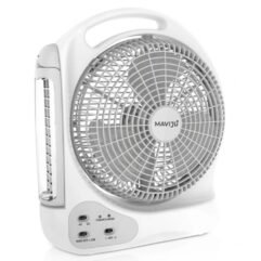 VENTILADOR DE MESA 12" RECARGABLE - BATERIA 6V 4.5Ah 2 VELOCIDADES + LINTERNA 6W EL070096