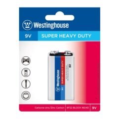 PILA BATERIA 9V CARBON BLISTER WESTINGHOUSE 6F22-BP1 EL01683