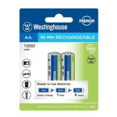 PILA RECARGABLE AA 1.2V 1000MAH WESTINGHOUSE NHAA1000ARBP2