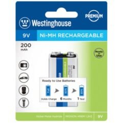 BATERIA 9V RECARGABLE 200MAH WESTINGHOUSE NH9V200ARBP1