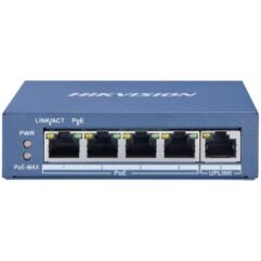 SWITCH POE 4CH 10/100/1000MBPS + 1 10/100/1000MBPS 35W HIKVISION DS-3E0505P-E/M