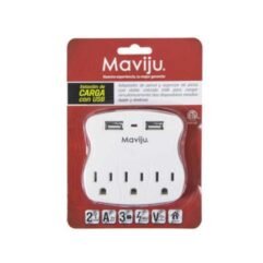 ESTACION CARGA 3ENCHUFES 15A 90JLS+2XUSB 2.1A MAVIJU EL130010