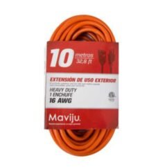 EXTENSION ELECTRICA EXTERIOR 10 MT 1X16AWG NARANJA MAVIJU EL130012