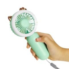 MINI FAN VENTILADOR RECARGABLE CON LED VERDE FY-FH07GR