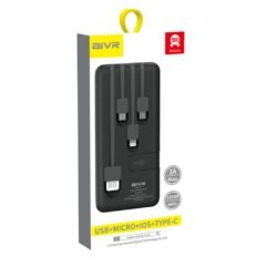 POWER BANK 20000 USB +V8+IOS+C NEGRO Y112BK
